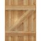 Ekena Millwork Joined Board-n-Batten Shutters w/Z-Bar, Rough Sawn Western Red Cedar, 21 1/2W x 28H, PR RBJ06Z21X028RWR - alternate 5
